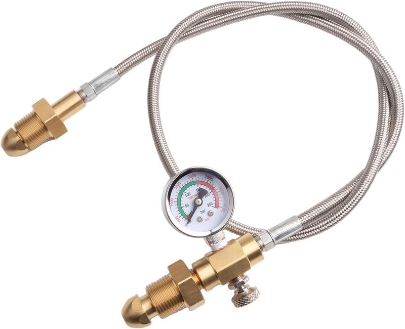 HOgardenME Heavy Duty Refill Hose For UK Argon Cylinder Bottle With 2000 Psi Maximum Pressure G 5/8" Connection Hoses RH For INT Connection(Type 2) - Image 1